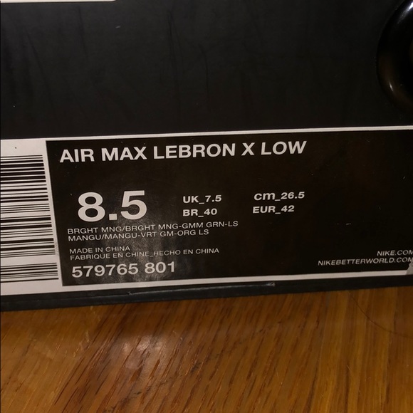AirMax Lebron 10 lows 9/10 condition worn once. - Picture 4 of 4